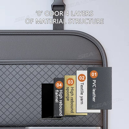 SEAMETAL Multi-Functional Car Seat Back Organizer High-Capacity Multi-Pocket Backseat Storage Bag Wear-Resistant anti Kick Mat
