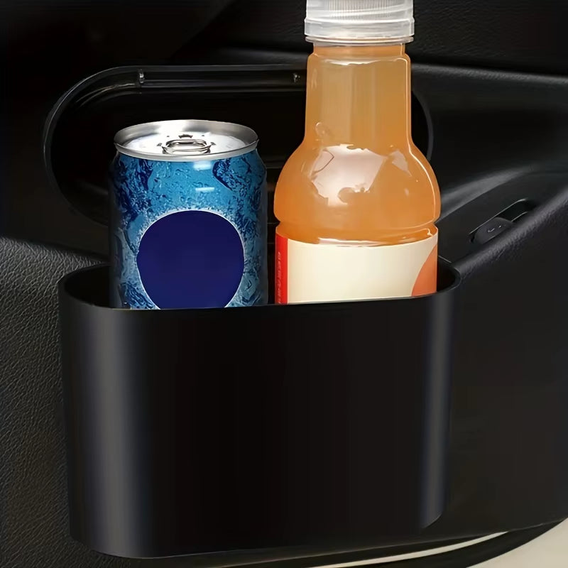 Car Trash Bin Hanging Vehicle Garbage Dust Case Storage Box Plastic Pressing Square Trash Can Type Auto Car Supplies