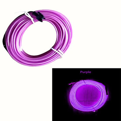 1M/3M/5M Neon LED Car Interior Decorative Lamps Strips USB Drive for DIY Decorative Dashboard Console Ambient Light Cold Light