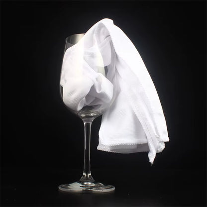 1Pc Microfiber Glass Mirror Cleaning Cloth Kitchen Towel Wipe Wine Napkin Metal Polishing Car Window Clean