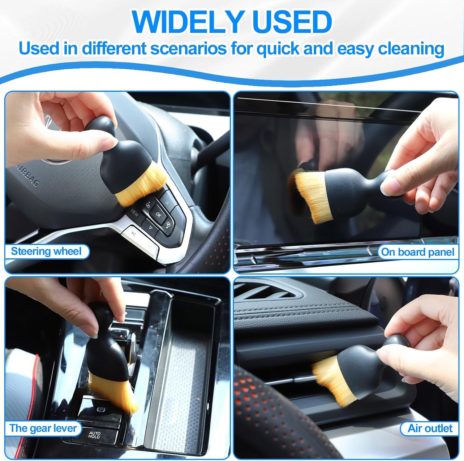 6 Pack Car Cleaning Supplies – Car Duster Interior & Brush Interior & Cleaning Gel, Car Detailing Cleaning Kit for Cars, Trucks, Suvs & Rvs