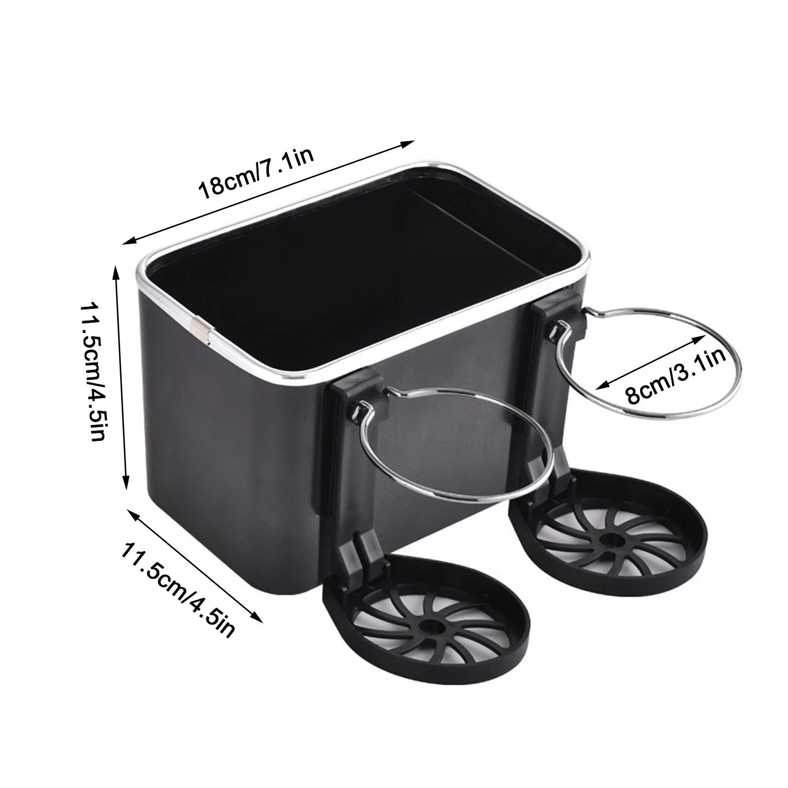 Car Armrest Storage Box, Car Seat Organizer Foldable Multifunctional Side Organizer for Water Cup, Paper Towels and Mobile Phones