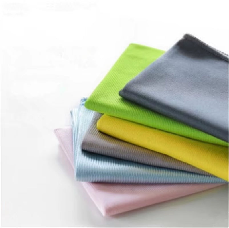 1Pc Microfiber Glass Mirror Cleaning Cloth Kitchen Towel Wipe Wine Napkin Metal Polishing Car Window Clean